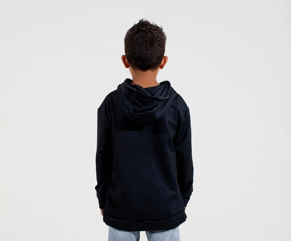 Rise Above Fully Sublimated Hoodie in Black-Teal