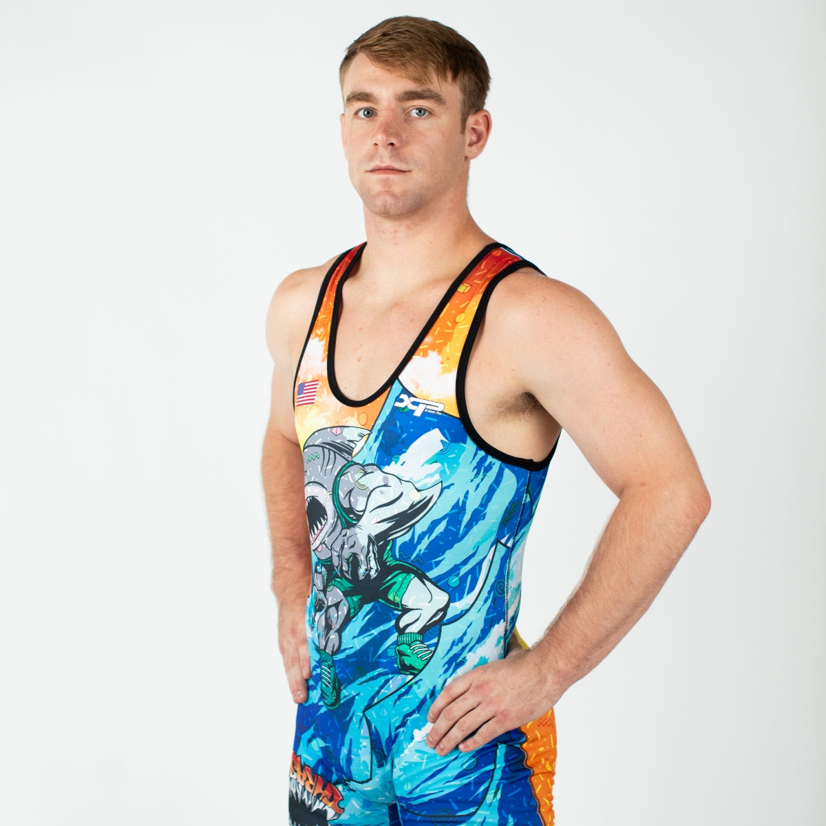 Thrasher Shark Wrestling Singlet