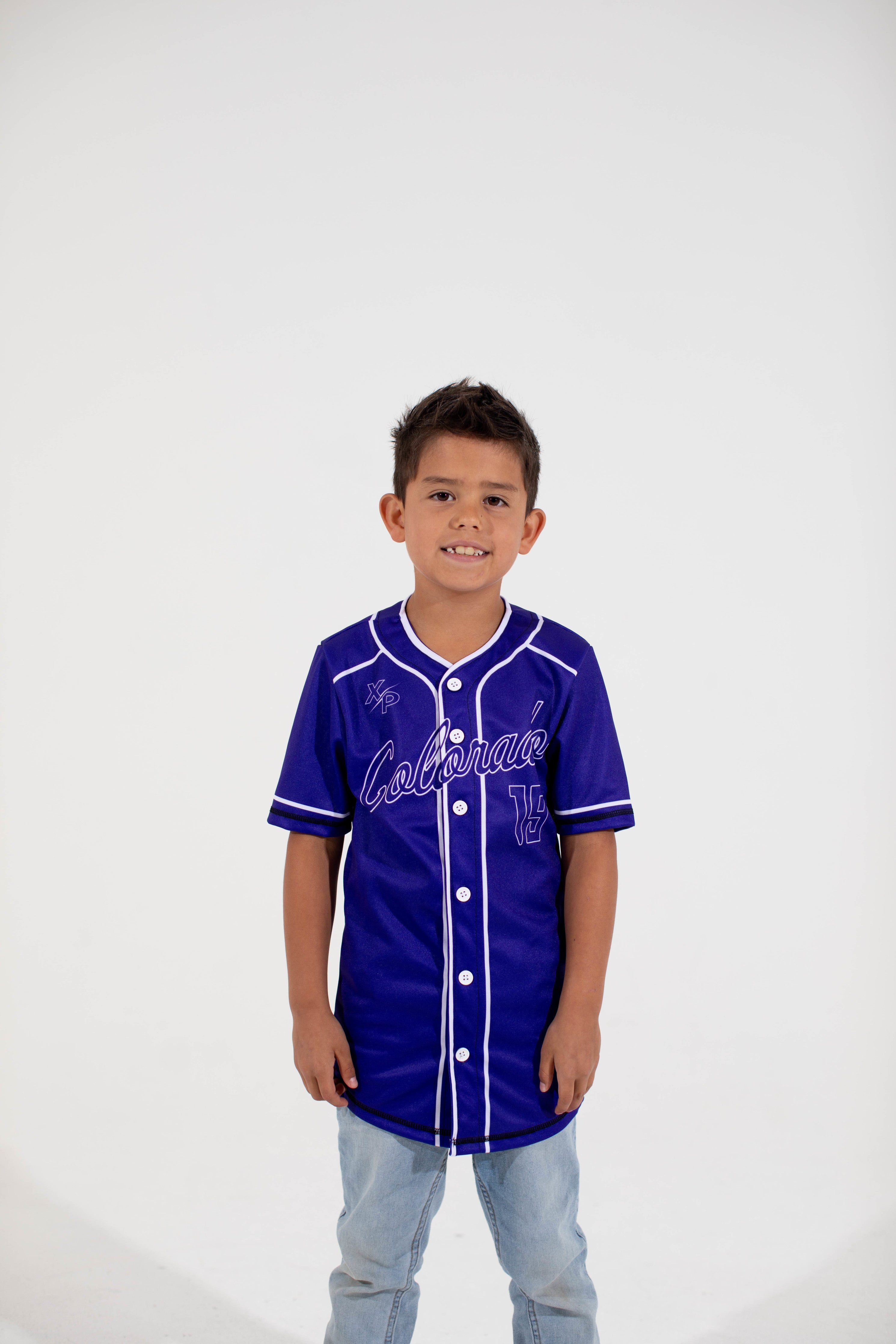 Colorado full button Baseball Jersey in Blue – Xtreme Pro Apparel