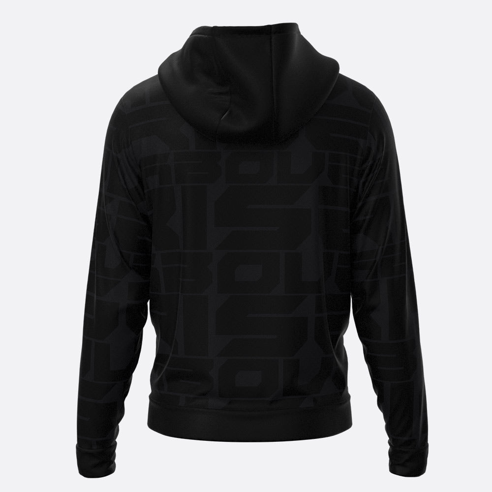 Rise Above Fully Sublimated Hoodie in Black-Teal Xtreme Pro Apparel