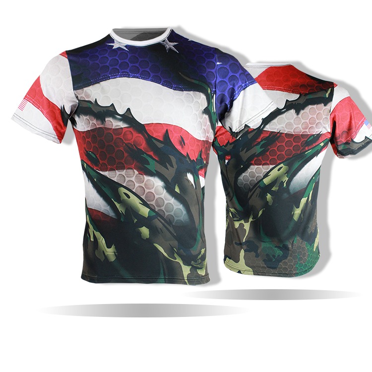 USA Camo Compression Shirt