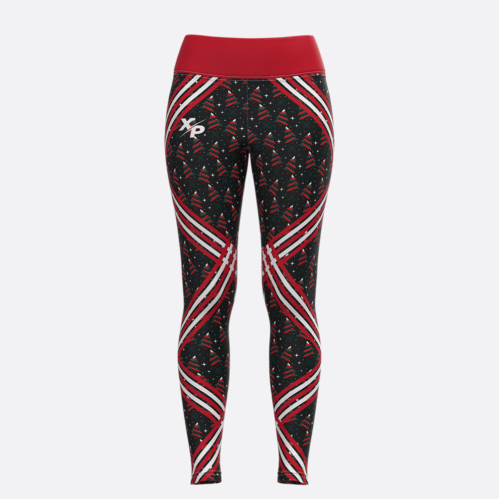 Xmas Ribbons Womens Compression Pants Xtreme Pro Apparel