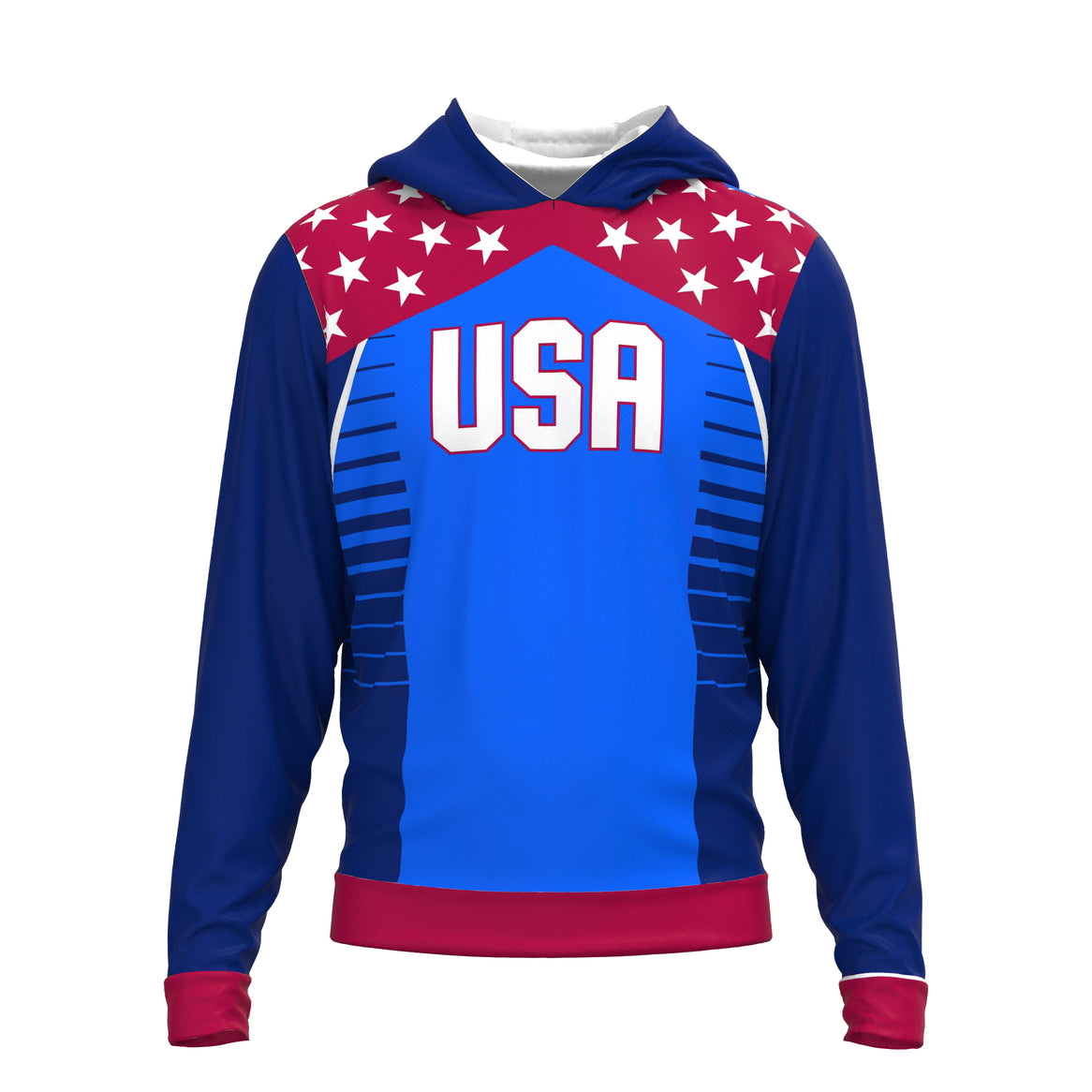 Olympic Championship Fully Sublimated Hoodie in Blue