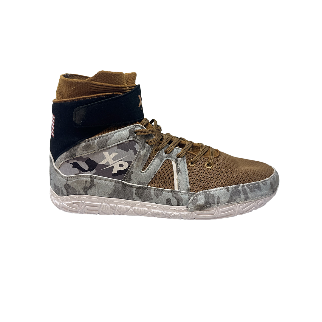 Camo Combat Wrestling Shoe's Air Mesh | Easy Velcro Lace Cover | Foam Sock Liner