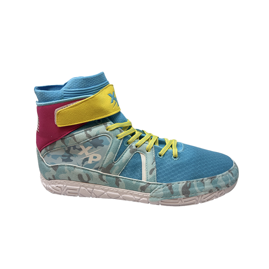 Combat Speeds – Vintage Camo Revival Wrestling Shoe's Air Mesh | Easy Velcro Lace Cover | Foam Sock Liner