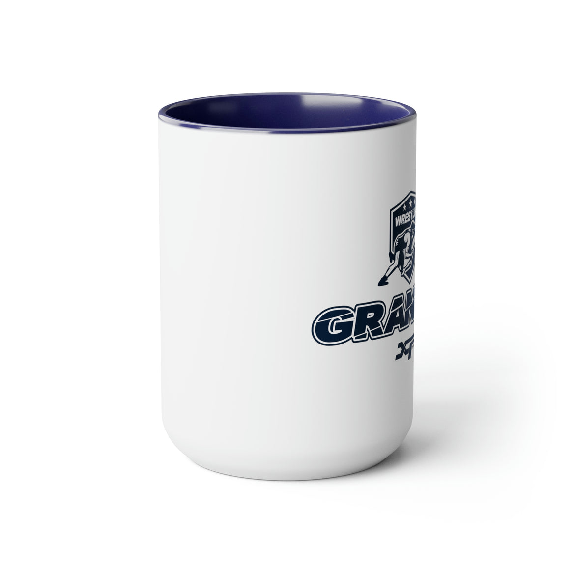 Wrestling Grandpa Two-Tone Coffee Mugs, 15oz