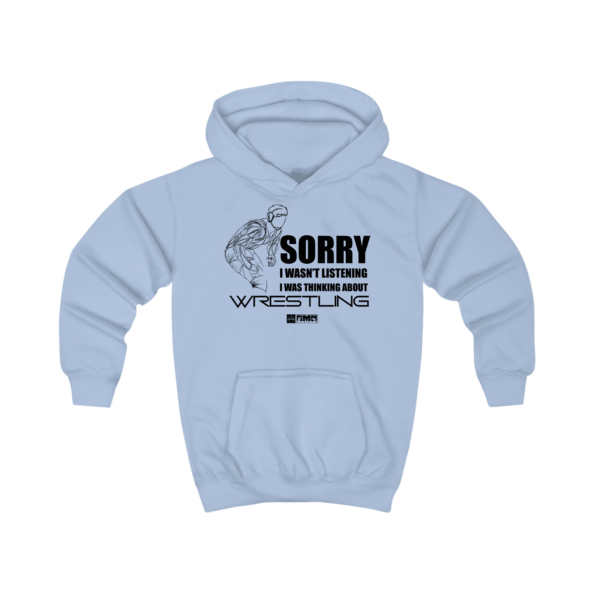 I Was Thinking About Wrestling Kids Hoodie by XPA Gear