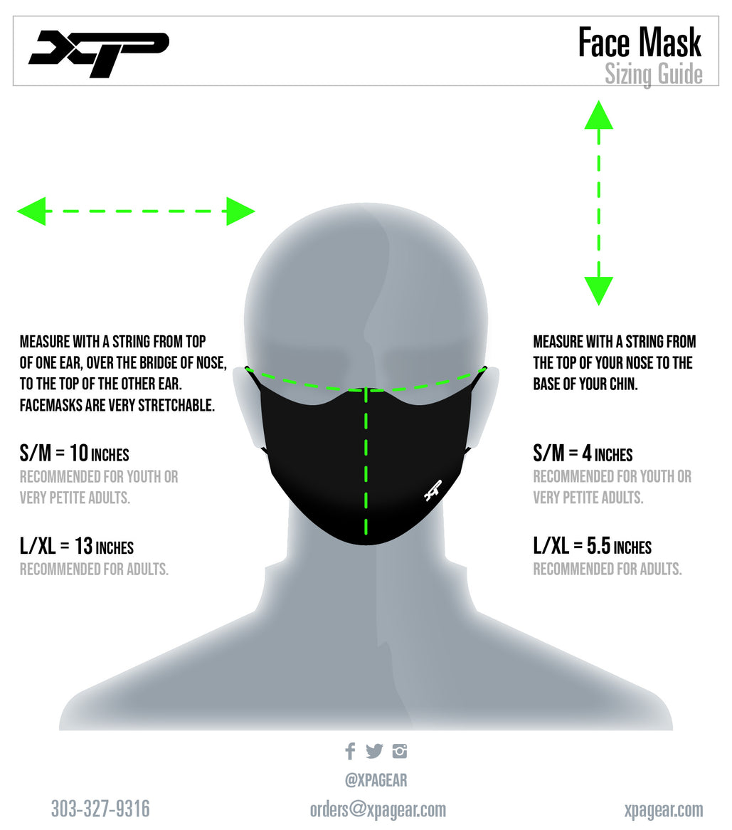 Sublimated Antimicrobial Face Mask in Neon Blue Camo  - In Stock Xtreme Pro Apparel