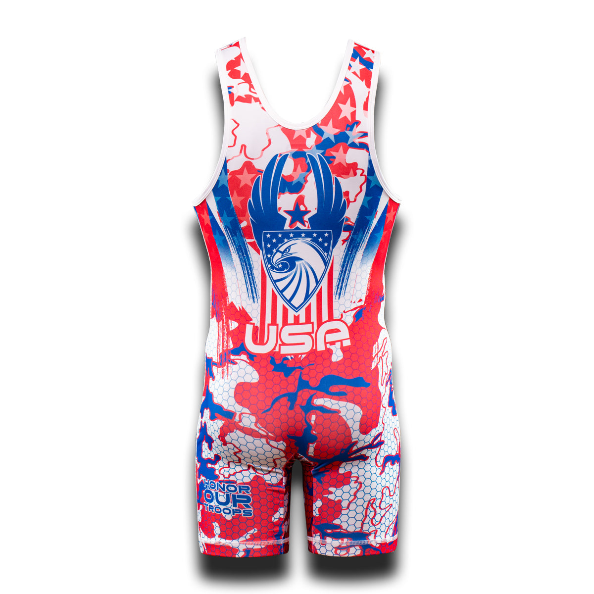 2020 USA Red White and Blue Camo Singlet Xtreme Pro Apparel