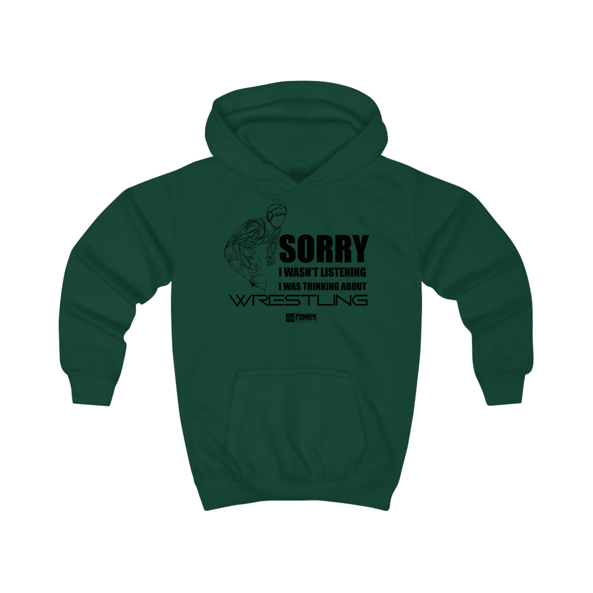 I Was Thinking About Wrestling Kids Hoodie by XPA Gear