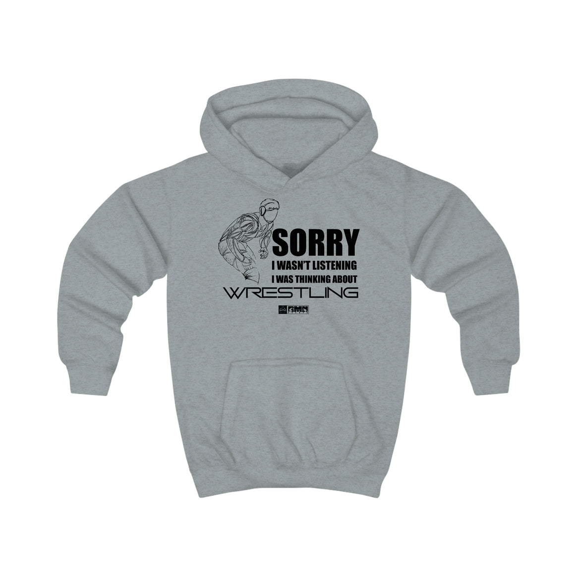 I Was Thinking About Wrestling Kids Hoodie by XPA Gear