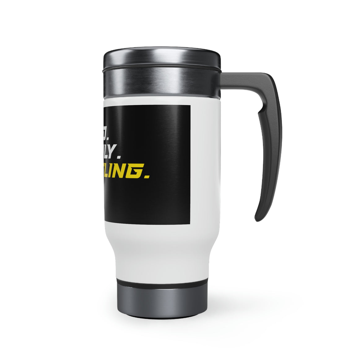 God, Family, Wrestling Stainless Steel Travel Mug with Handle, 14oz by XPA Gear