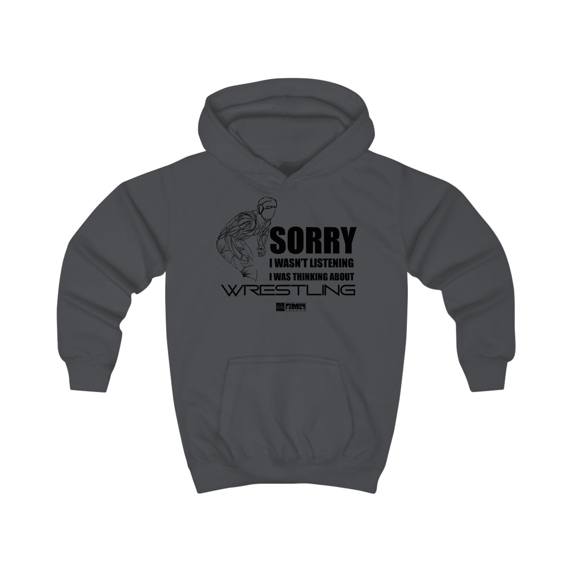 I Was Thinking About Wrestling Kids Hoodie by XPA Gear