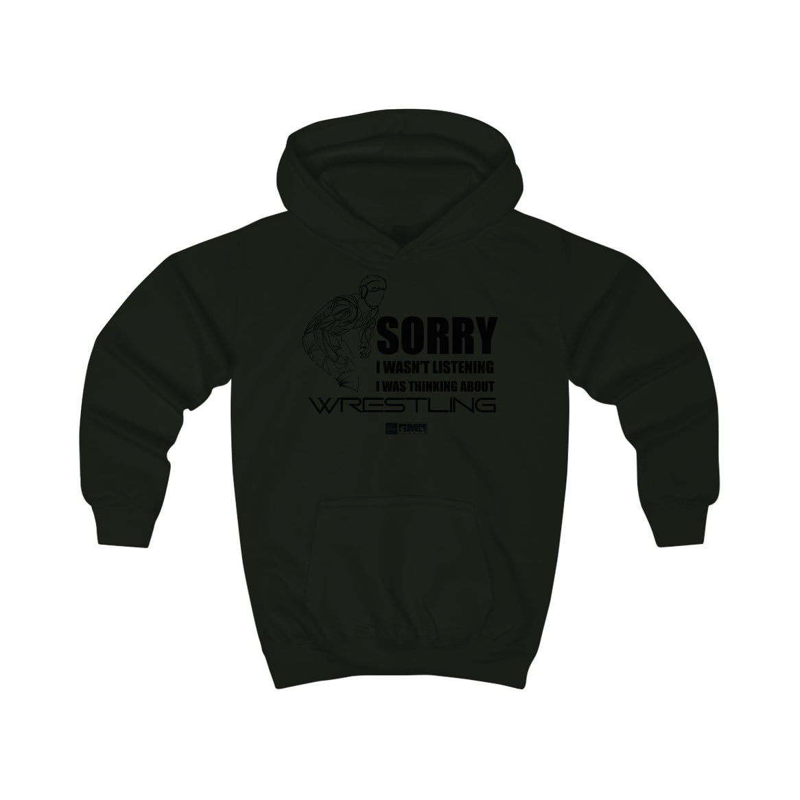 I Was Thinking About Wrestling Kids Hoodie by XPA Gear