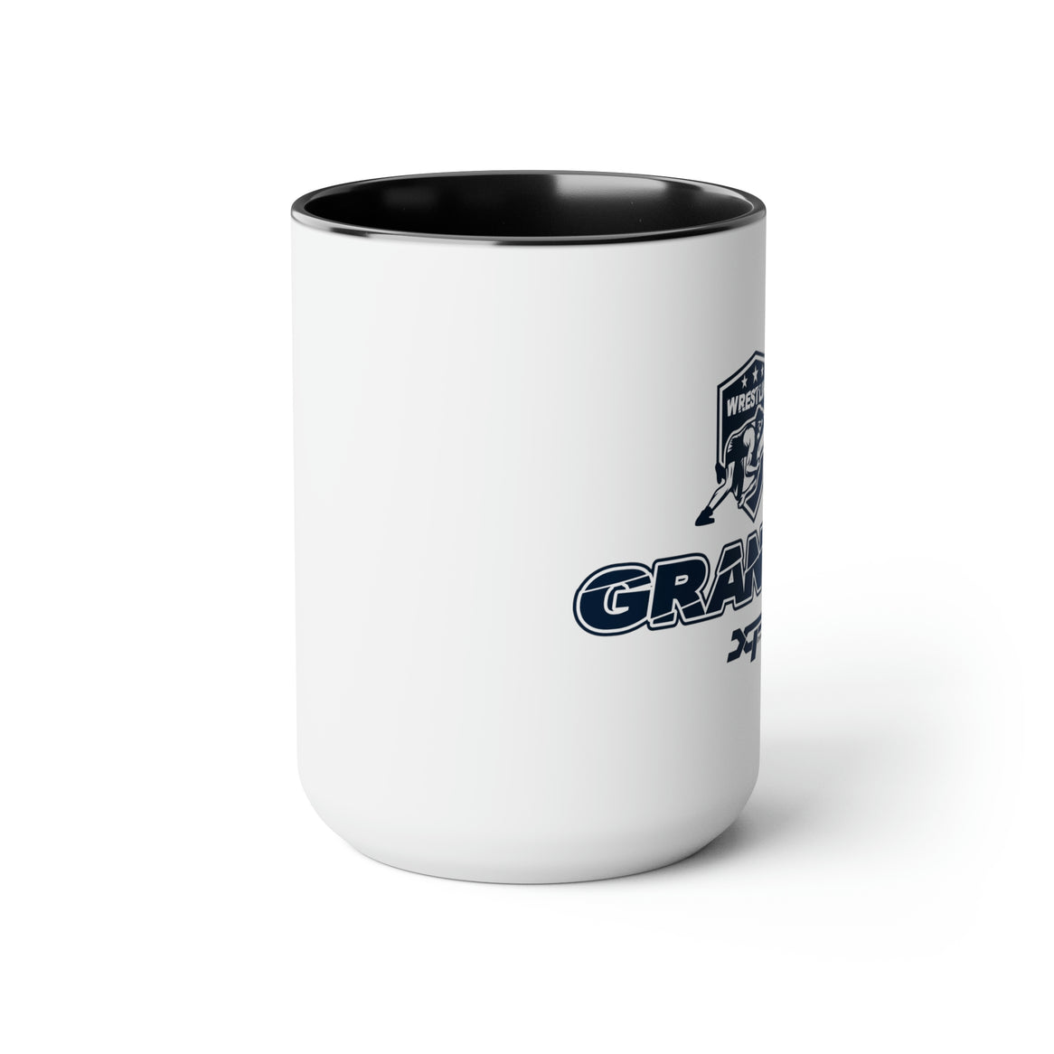 Wrestling Grandpa Two-Tone Coffee Mugs, 15oz