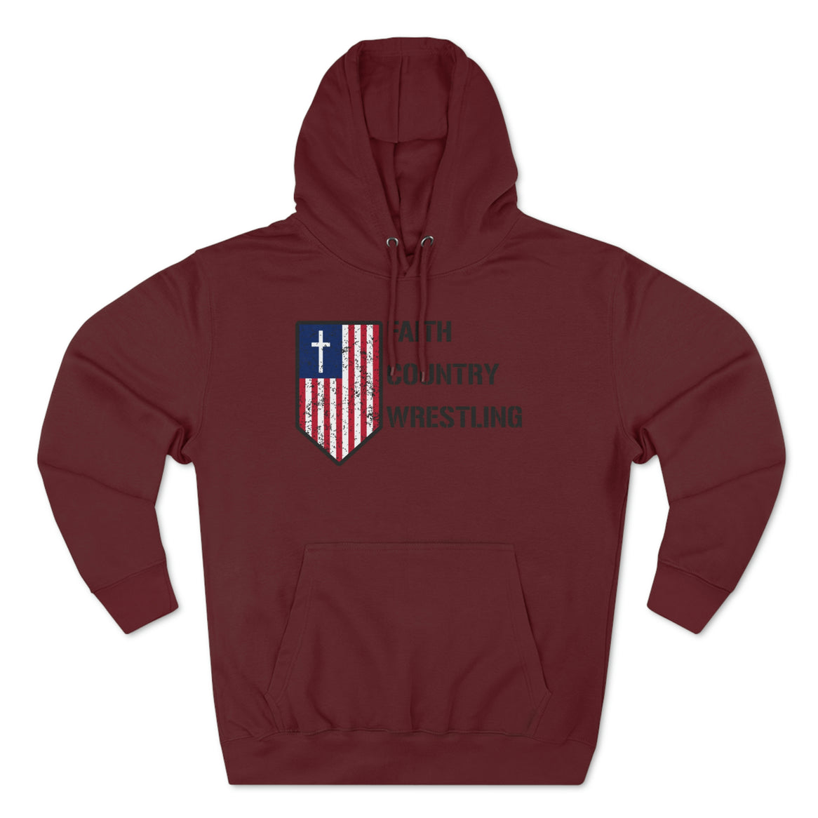 Faith, Country, Wrestling Unisex Premium Pullover Hoodie