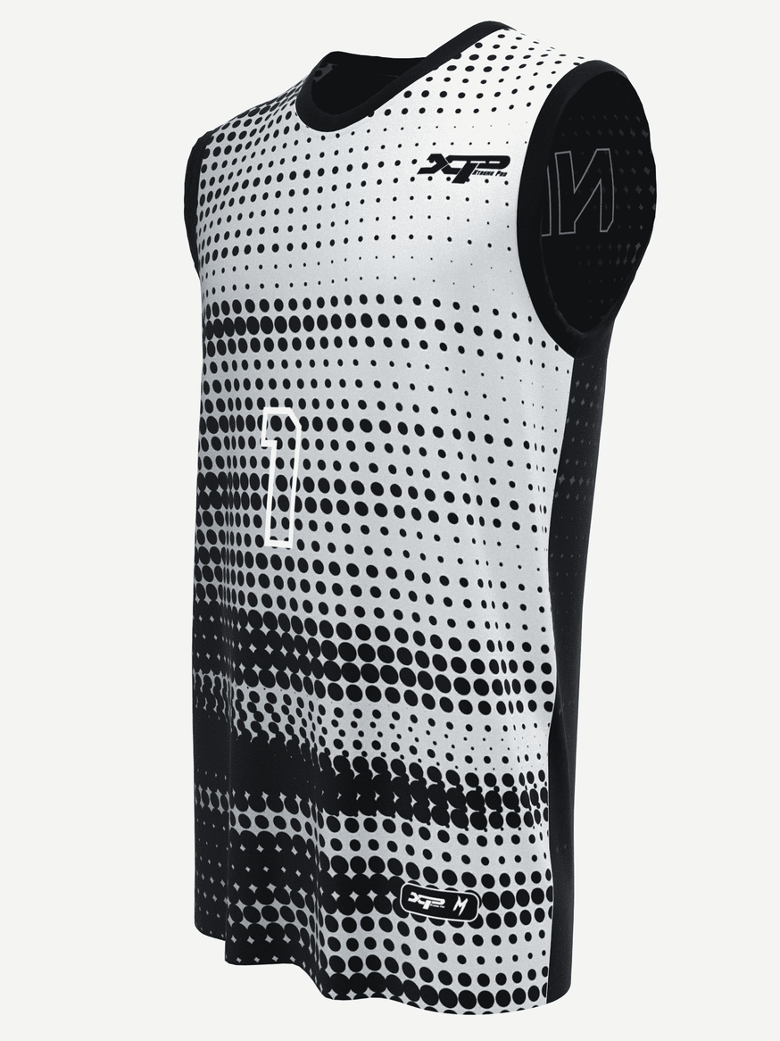 Halftone Speed Jersey in black and white Xtreme Pro Apparel