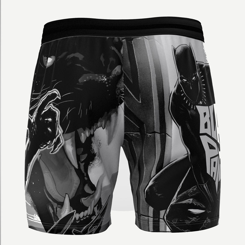 Black Panther Wakanda Fight Shorts Xtreme Pro Apparel