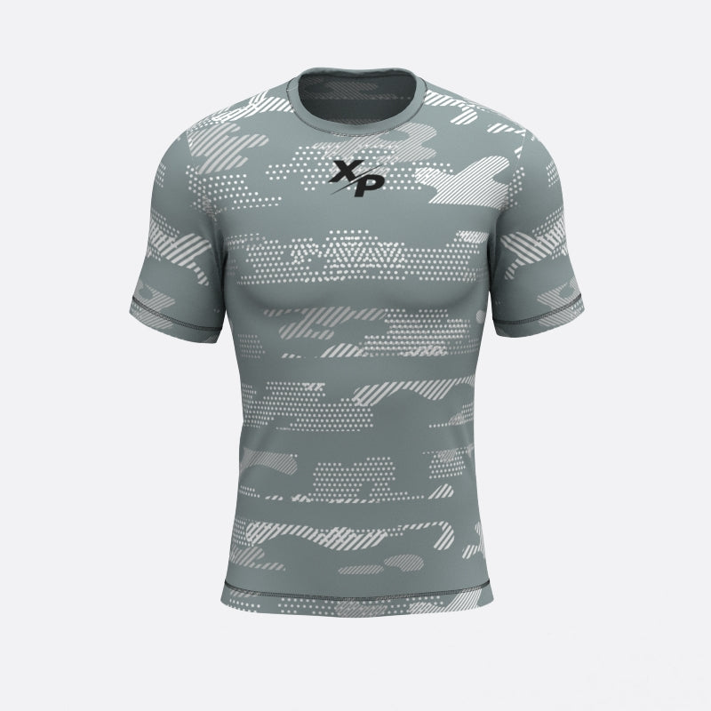 Geo Cam Compression Tee In Graphite Xtreme Pro Apparel