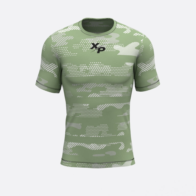 Geo Cam Compression Tee In Mint Xtreme Pro Apparel