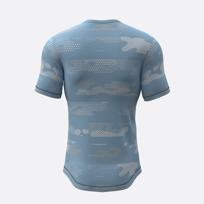 Geo Cam Compression Tee In Powder Blue Xtreme Pro Apparel