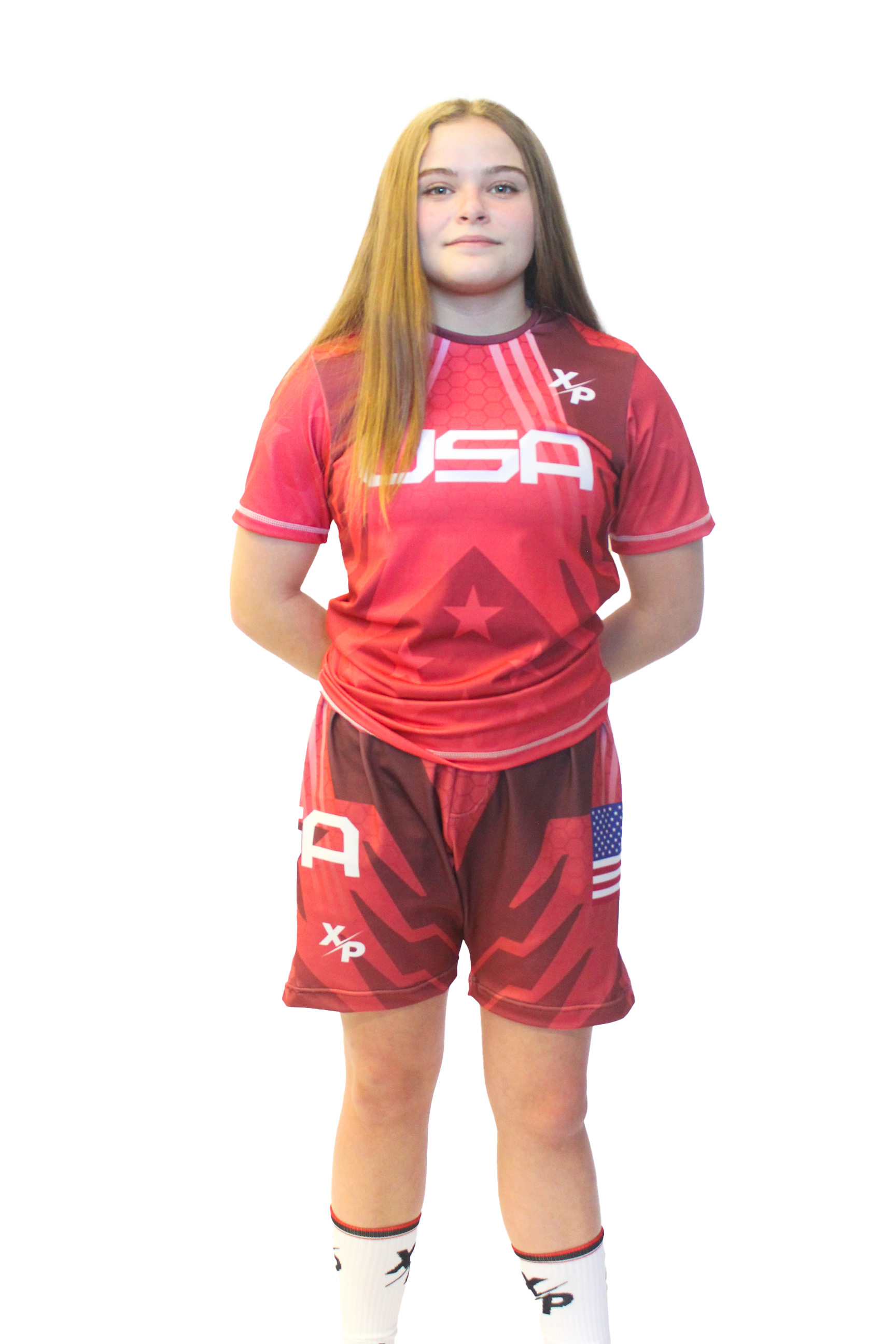 USA Compression Shirt  in Red