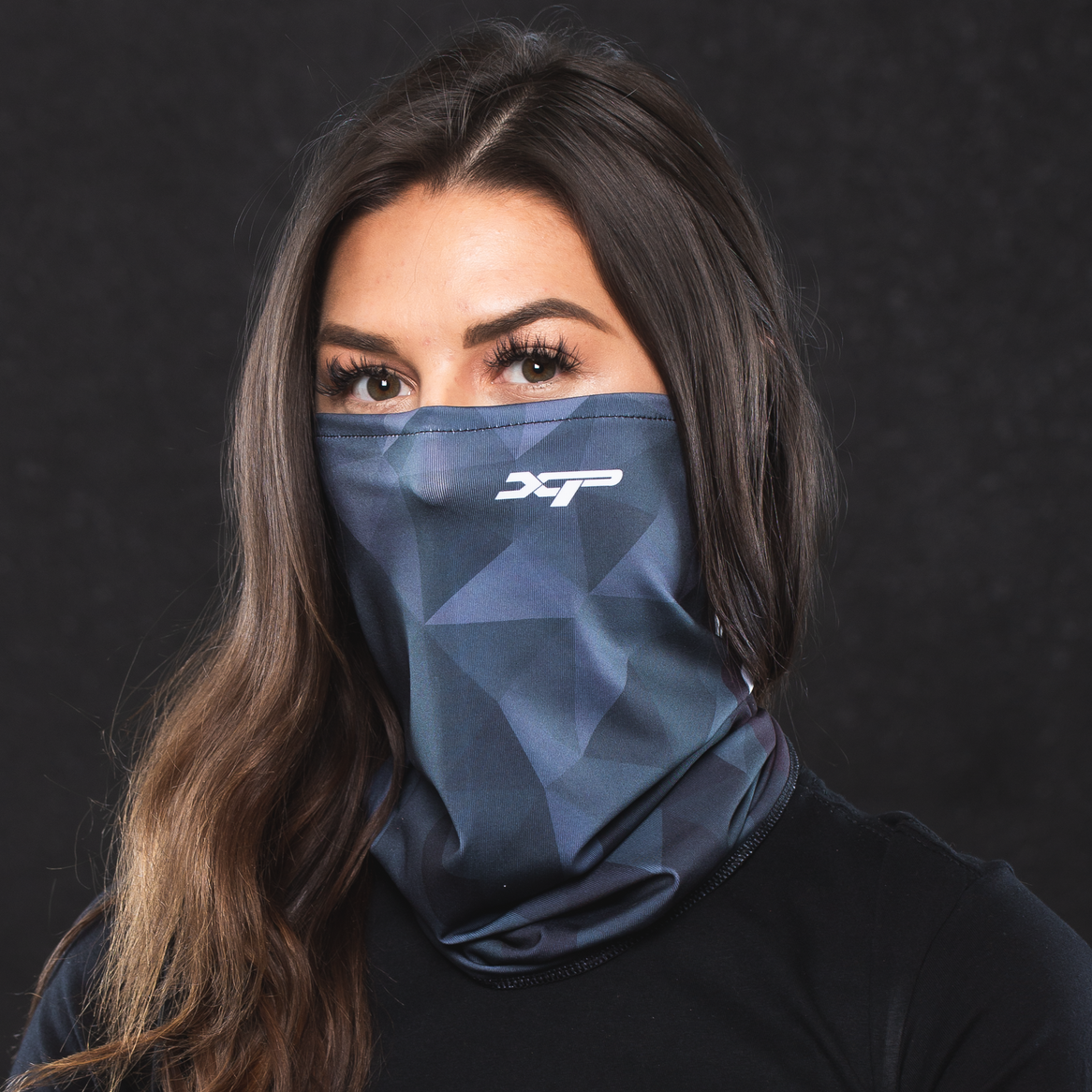 Sublimated Antimicrobial Neck Gaiter in Black Xtreme Pro Apparel