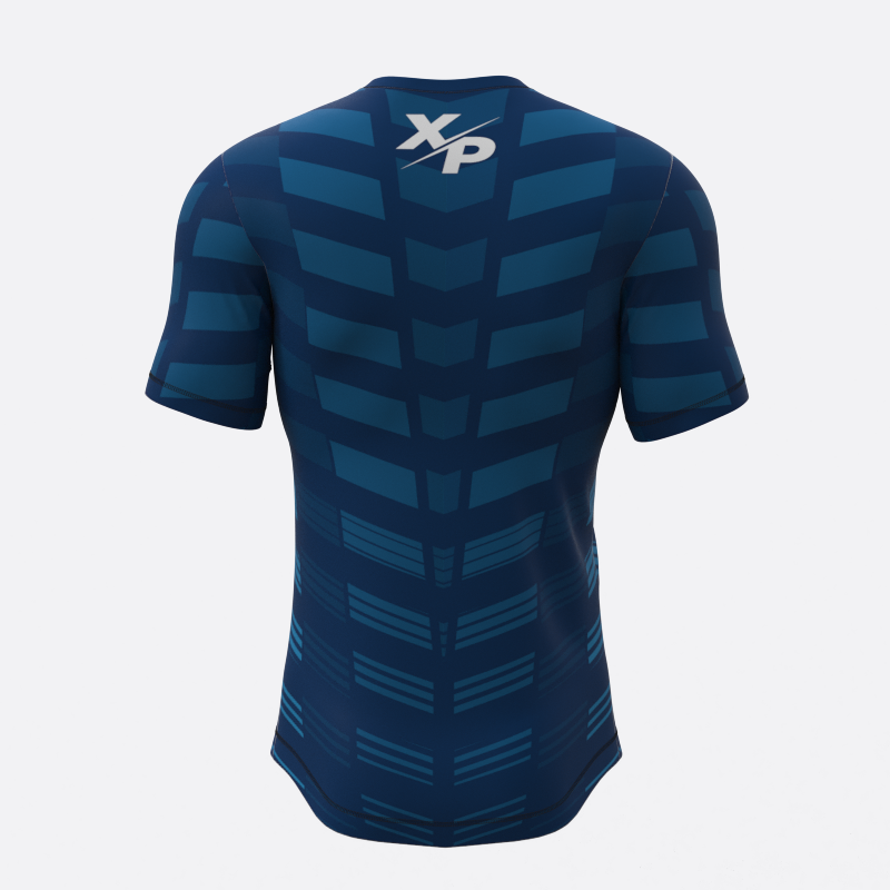 Machine Fully Sublimated Compression Tee in Blue Xtreme Pro Apparel