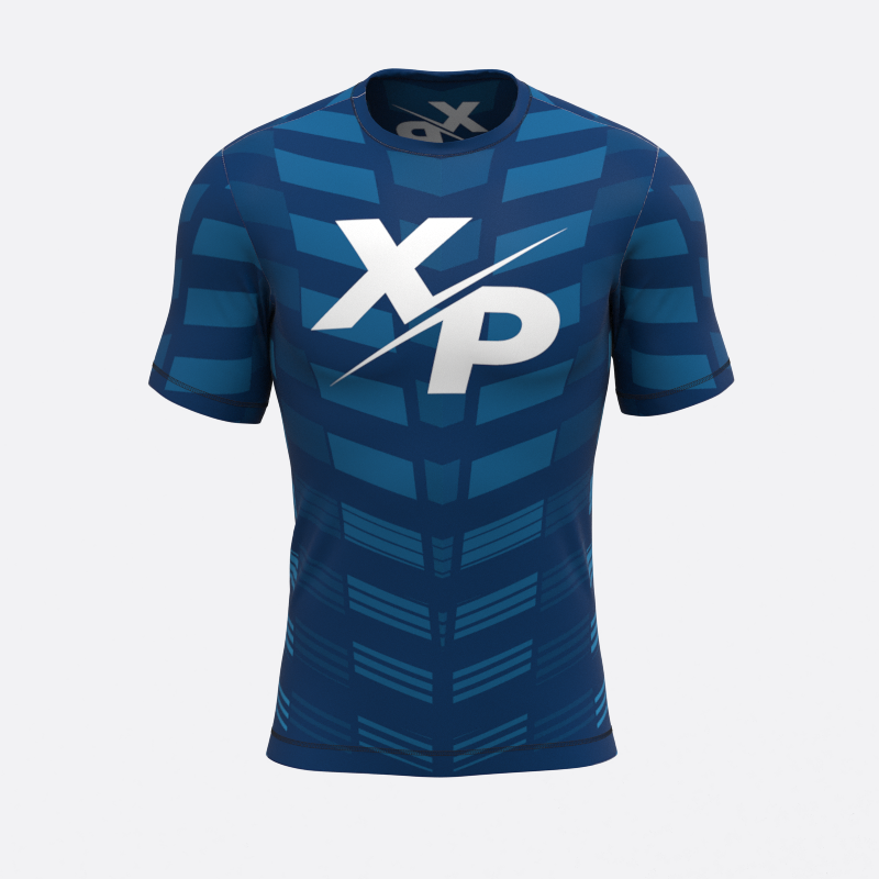 Machine Fully Sublimated Compression Tee in Blue Xtreme Pro Apparel