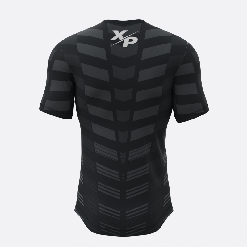 Machine Fully Sublimated Compression Tee in Charcoal Xtreme Pro Apparel