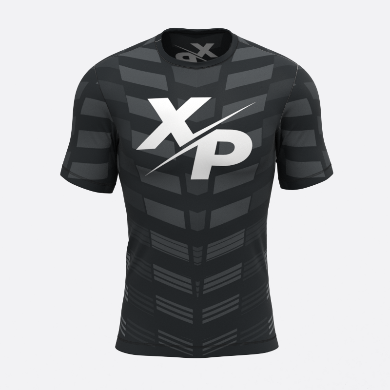 Machine Fully Sublimated Compression Tee in Charcoal Xtreme Pro Apparel