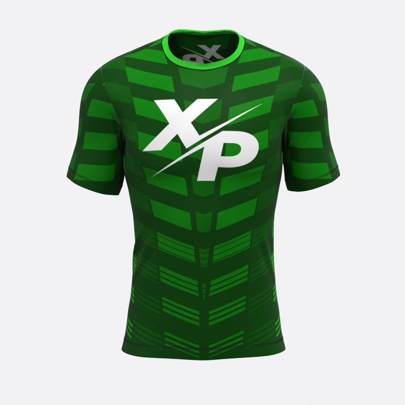 Machine Fully Sublimated Compression Tee in Green Xtreme Pro Apparel