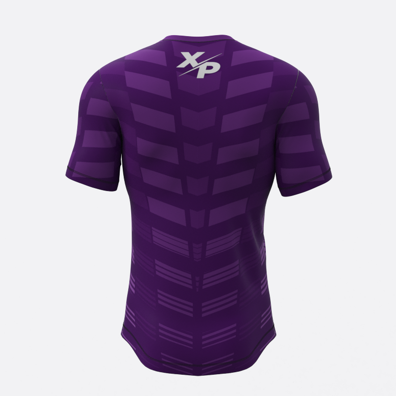 Machine Fully Sublimated Compression Tee in Purple Xtreme Pro Apparel