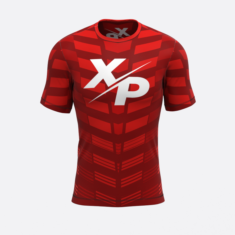 Machine Fully Sublimated Compression Tee in Red Xtreme Pro Apparel