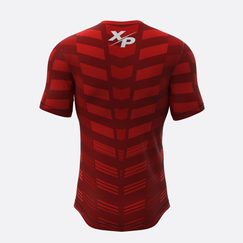 Machine Fully Sublimated Compression Tee in Red Xtreme Pro Apparel