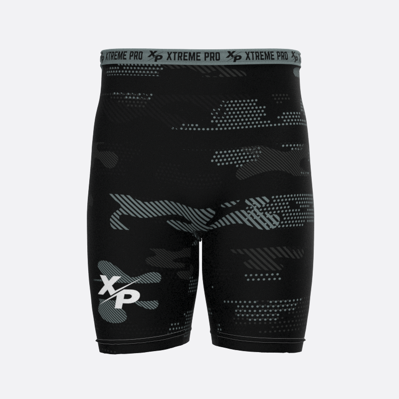 Midnight Camo Compression Shorts in Gray Xtreme Pro Apparel
