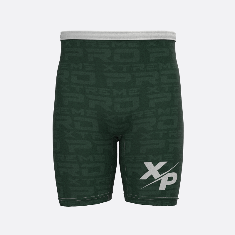 Step & Repeat Compression Shorts in Army Green Xtreme Pro Apparel