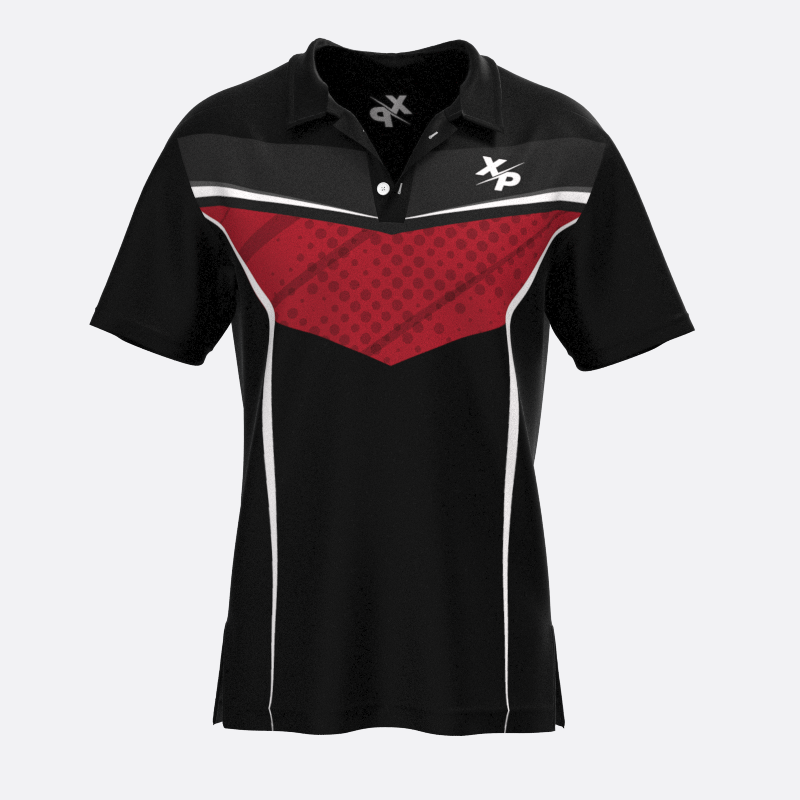 Captain Fully Sublimated Polo in Red Xtreme Pro Apparel
