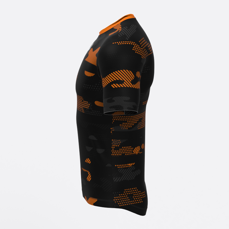 Neon Midnight Camo Compression Tee In Orange Xtreme Pro Apparel