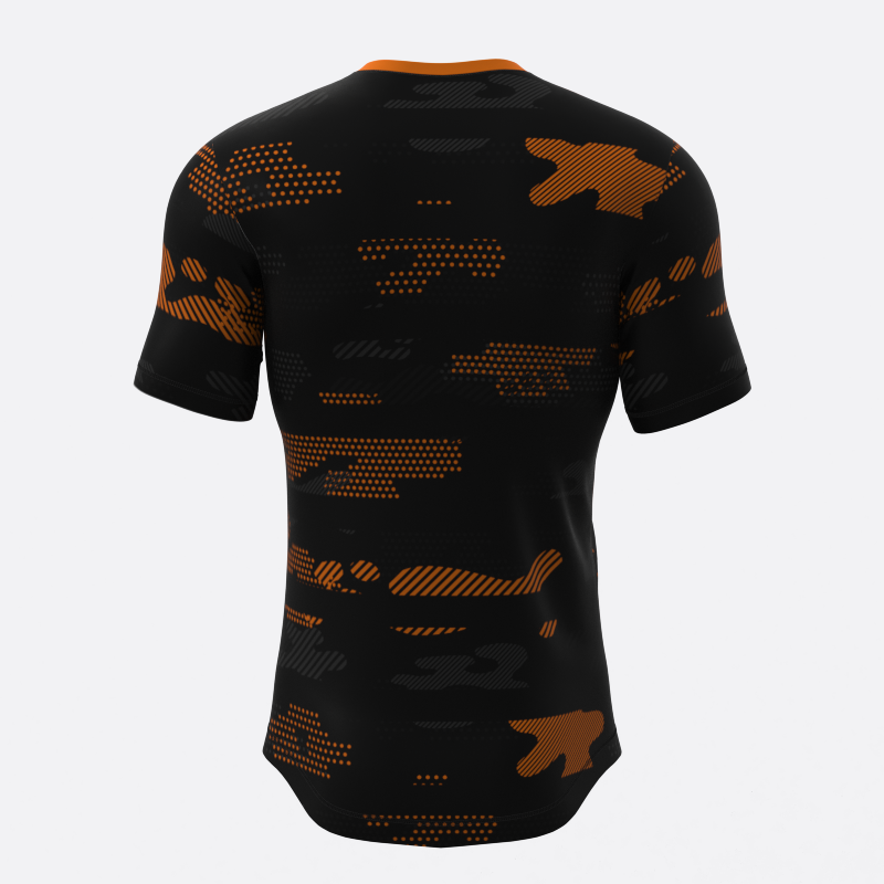 Neon Midnight Camo Compression Tee In Orange Xtreme Pro Apparel