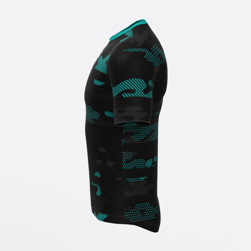 Neon Midnight Camo Compression Tee In Teal Xtreme Pro Apparel