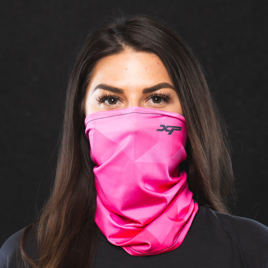 Sublimated Antimicrobial Neck Gaiter in Pink Xtreme Pro Apparel