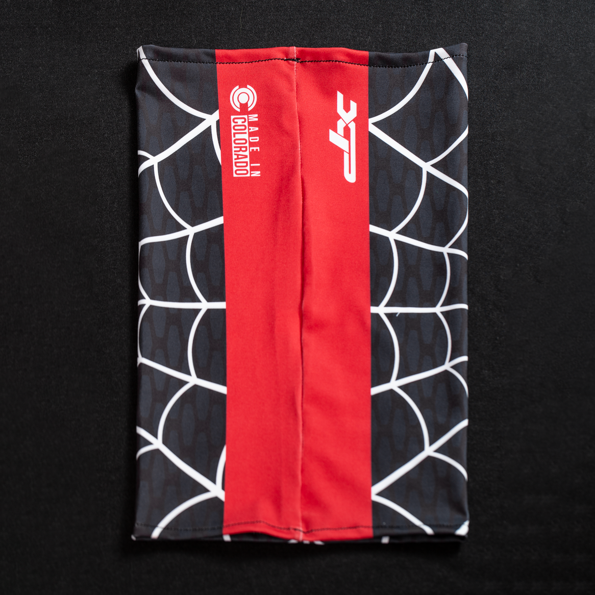 Sublimated Antimicrobial Neck Gaiter in Spiderweb Black Xtreme Pro Apparel