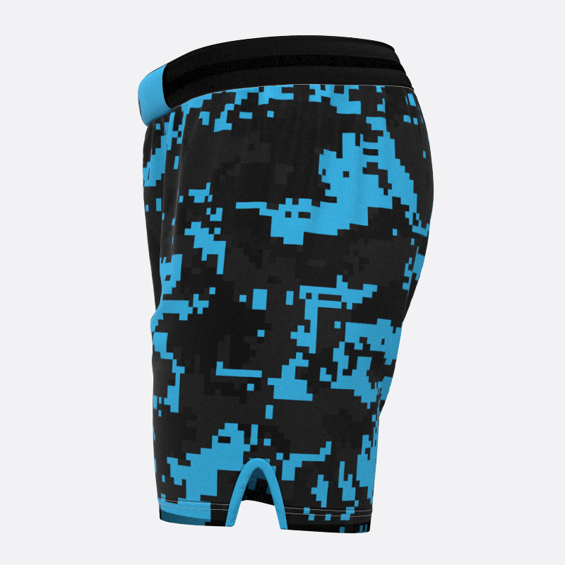 Neon Camo Sport Shorts in Blue Xtreme Pro Apparel