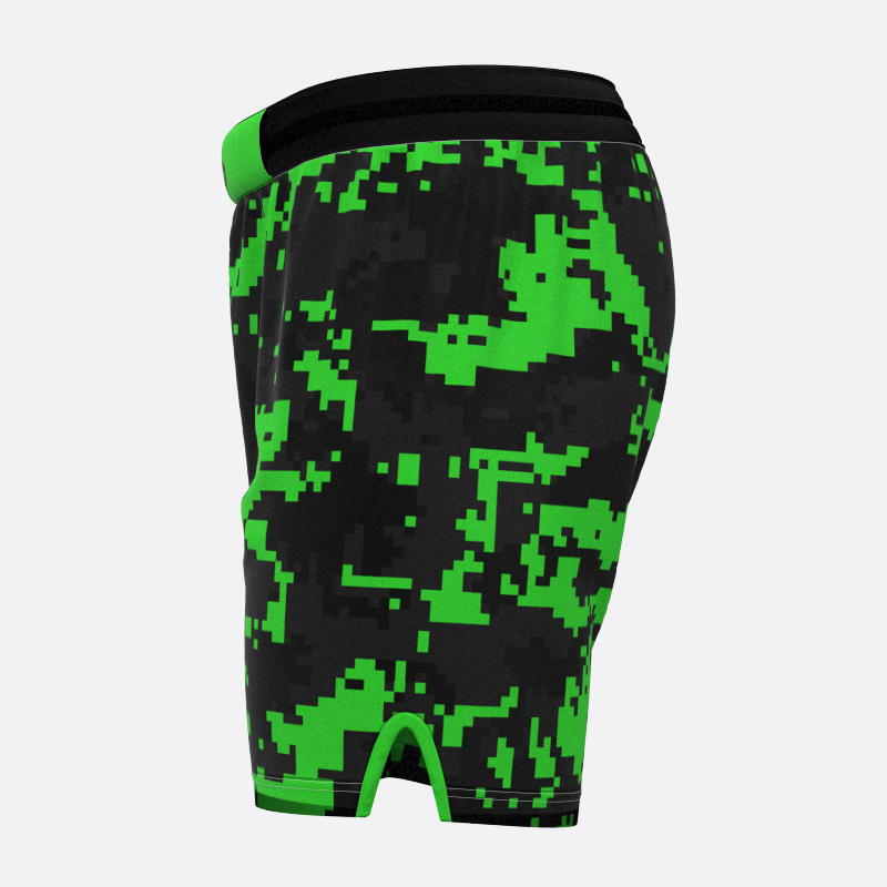 Neon Camo Sport Shorts in Green Xtreme Pro Apparel