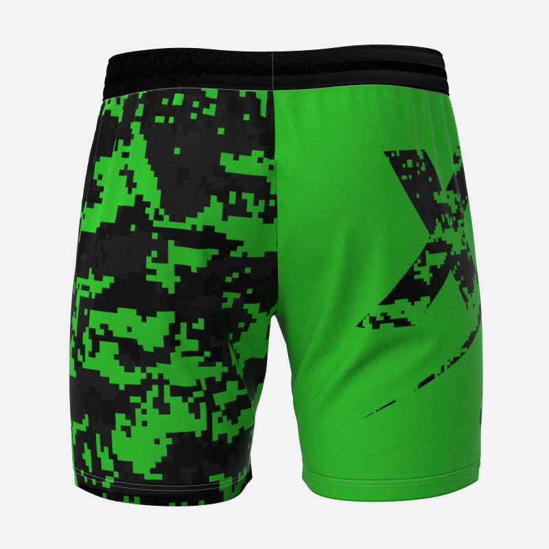 Neon Camo Sport Shorts in Green Xtreme Pro Apparel