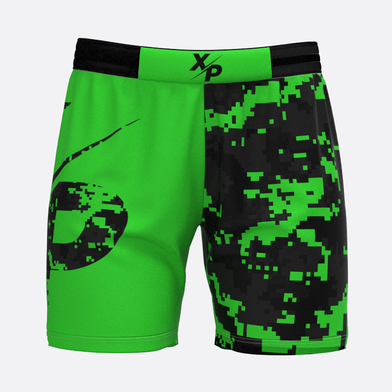 Neon Camo Sport Shorts in Green Xtreme Pro Apparel