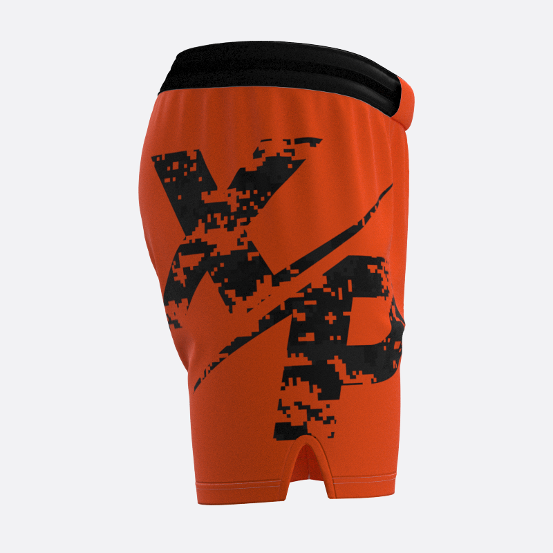 Neon Camo Sport Shorts in Orange Xtreme Pro Apparel