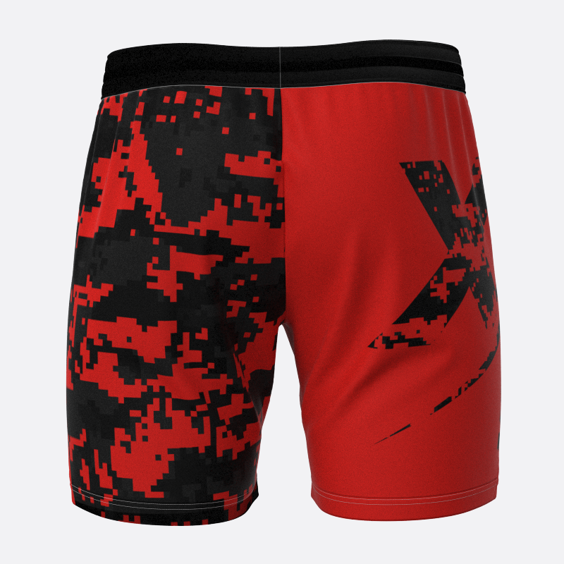 Neon Camo Sport Shorts in Red Xtreme Pro Apparel