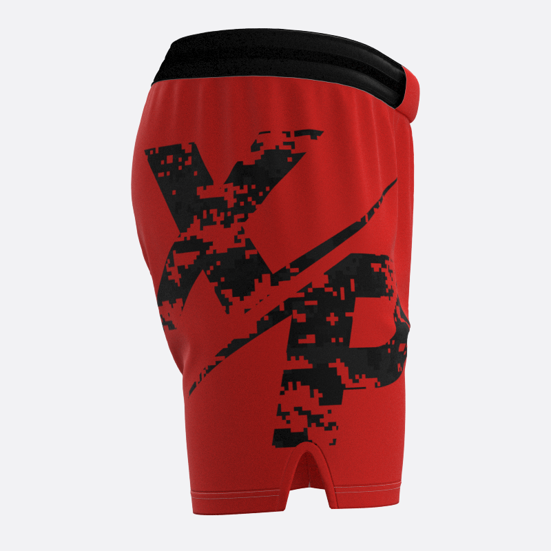 Neon Camo Sport Shorts in Red Xtreme Pro Apparel